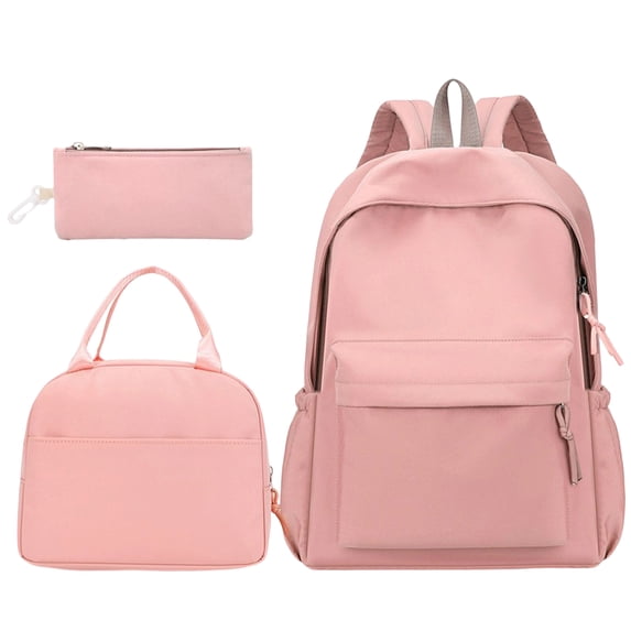 Resicozy 3 Pcs Backpack Bookbag Casual Lightweight Travel Rucksack Daypack Backpacks for Teens College Bags Backpack 2026 Pink