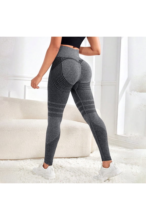 3D Cellulite Leggings for Women 2026 High Waist Tummy Control Compression Yoga Pants Gray XL