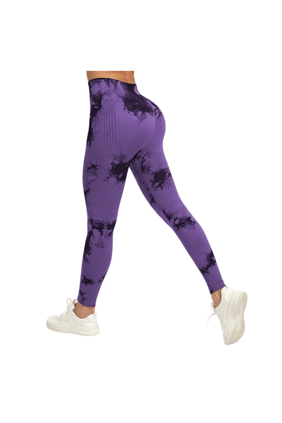 3D Leggings for Women, Anti Cellulite Leggins for Lipedema, High Waisted Push Up Sculpting Fitness Pants Dark Purple XL