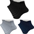 thumbnail image 1 of Resicozy 4 Pair Men's Ankle Socks Casual Thin Loose Fit and Stretchy Solid Color Seamless Toe Socks White, 1 of 2