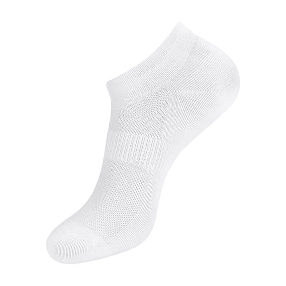 Resicozy 6 Pcs Womens Low Cut Ankle Running Socks No Show Athletic Cotton Socks Non Slip Lightweight Socks for Sport Workout Yogas White