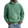 thumbnail image 1 of Resicozy Acid Wash Hoodie Crewneck Sweatshirt for Mens Pullover Oversized Men's Fashion Hoodies Sweatshirts Vintage Tops Green L, 1 of 6
