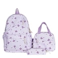 thumbnail image 1 of Resicozy Backpack 3Pcs Set for Teens Cute Bow Graphic Backpack Set Aesthetic Daypack Rucksack Purple, 1 of 3