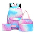 thumbnail image 1 of Resicozy Backpack for Womens Gift Bookbag Lunch Box Pencil Bag Set Cute Rainbow Bags Purple, 1 of 4