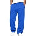 thumbnail image 1 of Resicozy Baggy Sweatpants Men Casual Straight Wide Leg Fleece Sweat Pants Athletic Workout Gym Jogger with Pockets Royal Blue S, 1 of 7