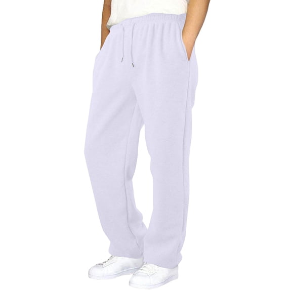 Resicozy Baggy Sweatpants Men Casual Straight Wide Leg Sweat Pants Athletic Workout Gym Jogger with Pockets 2026 White XL