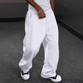thumbnail image 1 of Resicozy Baggy Sweatpants Men Wide Leg Drawstring Waist Straight Sweat Pant 2026 Casual Workout Gym Athletic Trousers with Pockets White 2XL, 1 of 4