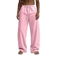 thumbnail image 1 of Resicozy Baggy Sweatpants for Men Baggy Casual Straight Wide Leg Sweat Pants Athletic Workout Gym Jogger with Pockets Pink S, 1 of 4