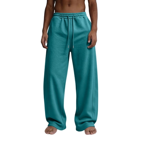 Resicozy Baggy Sweatpants for Men Baggy Casual Straight Wide Leg Sweat Pants Athletic Workout Gym Jogger with Pockets Turquoise 2XL
