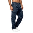 thumbnail image 1 of Resicozy Baggy Wide Leg Cargo Sweatpants for Men Elastic Waist Relaxed Fit Lightweight with Pockets Navy 3XL, 1 of 6