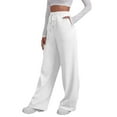 thumbnail image 1 of Resicozy Baggy Wide Leg Sweatpants for Women Casual High Waist Joggers with Pockets Lightweight Comfy Drawstring Sweat Pants White XL, 1 of 6
