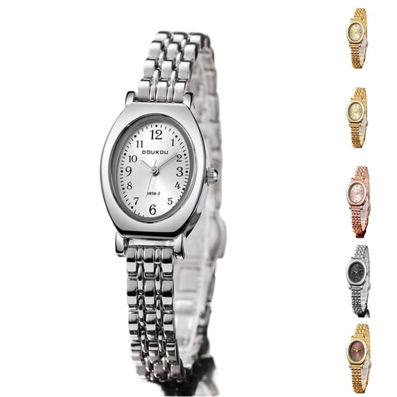 Resicozy Bracelet Watch for Women Oval Quartz Analog Wristwatch with Elegant Slim Roman Numeral Dial Watch for Ladies