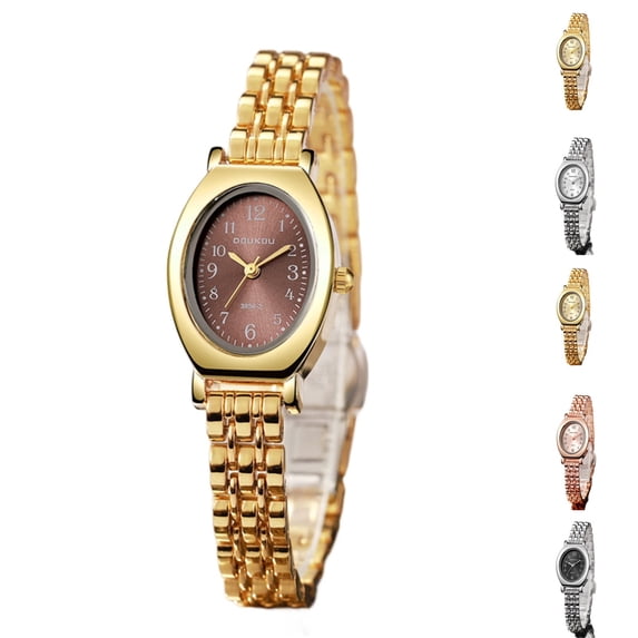 Resicozy Bracelet Watch for Women Oval Quartz Analog Wristwatch with Elegant Slim Roman Numeral Dial Watch for Ladies
