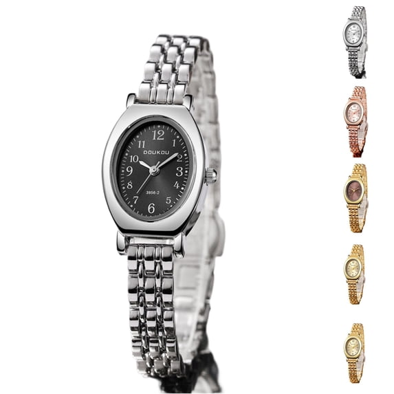 Resicozy Bracelet Watch for Women Oval Quartz Analog Wristwatch with Elegant Slim Roman Numeral Dial Watch for Ladies