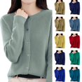 thumbnail image 1 of Resicozy Cardigan Sweaters for Women Lightweight Cozy Long Sleeve Tops Plus Size Warm Button Up Down Cardigan Mint Green M, 1 of 7