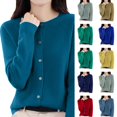 thumbnail image 1 of Resicozy Cardigan Sweaters for Women Lightweight Cozy Long Sleeve Tops Plus Size Warm Button Up Down Cardigan Sky Blue L, 1 of 7