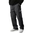 thumbnail image 1 of Resicozy Cargo Sweatpants for Men Casual Athletic Drawstring Waist Jogging Sweatpant with Pockets Home Party Black XL, 1 of 6