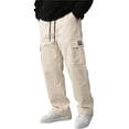 thumbnail image 1 of Resicozy Cargo Sweatpants for Men Casual Athletic Drawstring Waist Jogging Sweatpant with Pockets Home Party Khaki XL, 1 of 9