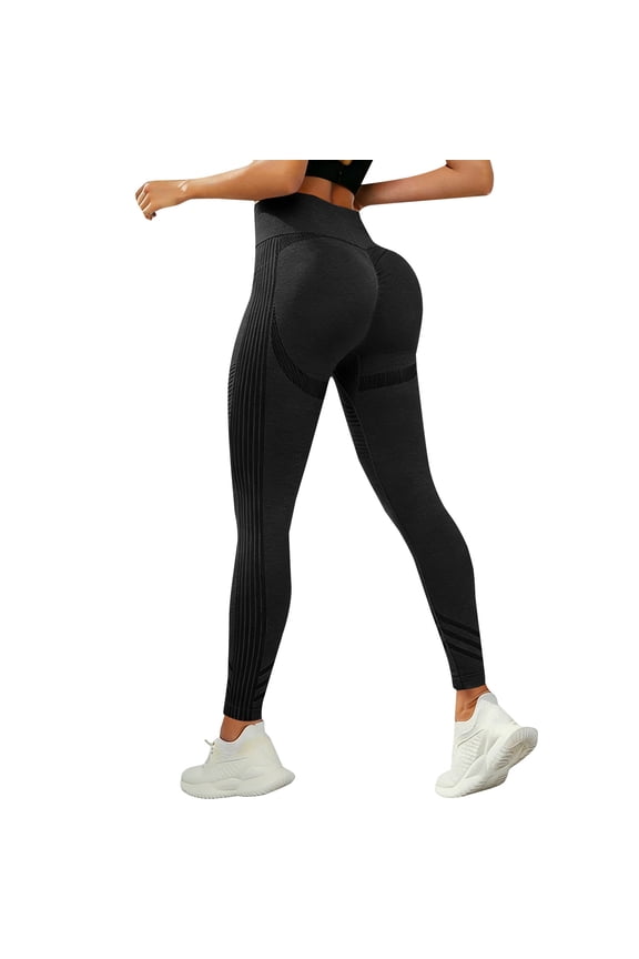 Cellulite Leggings 3D Cellulite Butt Lifting Tummy Control Legging Straight Leg Legging Yoga Pant Black M