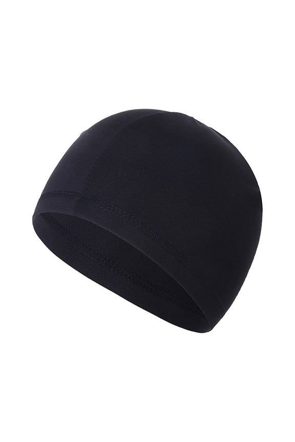 Cotton Skull Caps for Men Helmet Liner Breathable Sleep Hat Headwear Running Black