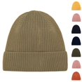 thumbnail image 1 of Resicozy Cuff Beanie Hat Unisex Warm Winter Caps Soft Breathable Cozy Stretchy Knitted Cuffed Cap Khaki, 1 of 4