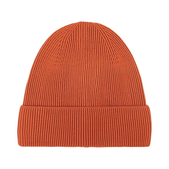 Resicozy Cuffed Beanie Knit Hat for Men Women Warm Winter Skull Cap Soft Lightweight Comfort Hat for Daily Wear Jogging Skiing Saffron