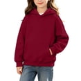 thumbnail image 1 of Resicozy Cute Hoodies for Kids Long Sleeve Pullover with Pocket Hoody Sweatshirt Fall Comfy Casual Daily Wear Clothing 3-13 Years Navy 120, 1 of 7