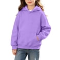 thumbnail image 1 of Resicozy Cute Hoodies for Kids Long Sleeve Pullover with Pocket Hoody Sweatshirt Fall Comfy Casual Daily Wear Clothing 3-13 Years Red 160, 1 of 7