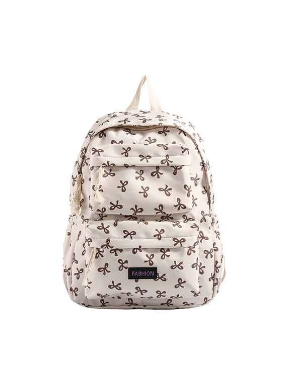 Cute Printed Backpack for Teen Grils 2026 Backpack Aesthetic Bookbag for School College Travel Work Office Bookbags Khaki