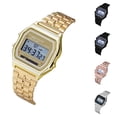 thumbnail image 1 of Resicozy Digital Watch for Women Stainless Steel Band Water Resistant Electronic Square LED Back Light Wristwatch, 1 of 3