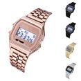 thumbnail image 1 of Resicozy Digital Watch for Women Stainless Steel Band Water Resistant Electronic Square LED Back Light Wristwatch, 1 of 4