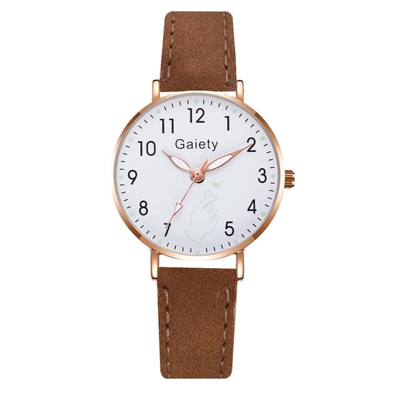 Resicozy Easy Read Watches for Women Large Number Dial Watch with Leather Strap for Daily Casual Wear - Birthday Holiday Gifts for Wife Mother CO
