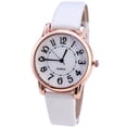 thumbnail image 1 of Resicozy Easy Read Watches for Women Large Number Dial Watch with Leather Strap for Daily Casual Wear - Birthday Holiday Gifts for Wife Mother White, 1 of 1