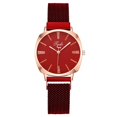 thumbnail image 1 of Resicozy Elegant Womens Quartz Watch, Round Dial Stainless Steel Mesh Watch Casual Simple Fashion Womens Watches Gift Red, 1 of 1
