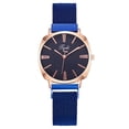 thumbnail image 1 of Resicozy Elegant Womens Quartz Watch, Round Dial Stainless Steel Mesh Watch Casual Simple Fashion Womens Watches Gift Royal Blue, 1 of 1