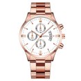 thumbnail image 1 of Resicozy Fashion Business Mens Watches with Stainless Round Dial Watch with Date Rose Gold White, 1 of 3