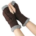 thumbnail image 1 of Resicozy Fingerless Gloves for Women Winter Warm Knit Arm Warmers Mittens Soft Hand Crochet Wrist Warmers Thumb Hole Gloves Coffee, 1 of 3