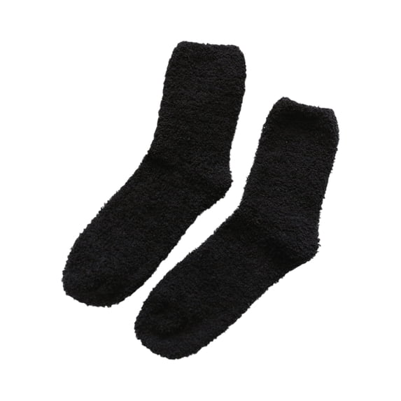 Resicozy Fuzzy Socks for Men Cozy Slipper Socks Sleeping Sock Soft Fuzzy Slipper Socks Cute Colors Plush Home Sleeping Socks Black