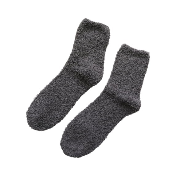 Resicozy Fuzzy Socks for Men Cozy Slipper Socks Sleeping Sock Soft Fuzzy Slipper Socks Cute Colors Plush Home Sleeping Socks Dark Gray