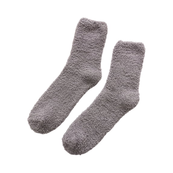 Resicozy Fuzzy Socks for Men Cozy Slipper Socks Sleeping Sock Soft Fuzzy Slipper Socks Cute Colors Plush Home Sleeping Socks Light Gray