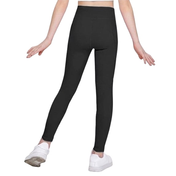 Resicozy Girls Athletic Leggings with Pockets High Waisted Yoga Pants for Kids Dance Running Workout Tights 3-12 Years 160