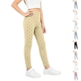 thumbnail image 1 of Resicozy Girls Athletic Polka Dot Leggings High Waisted Yoga Pants, Stretch Casual pants for Running Dance Gymnastics Gym 2-14 Years Yellow 120, 1 of 4