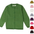 thumbnail image 1 of Resicozy Girls Cardigan Sweater Fall School Uniforms Cotton Button Down Sweaters for Kids Winter Warm Jacket Green 6, 1 of 9
