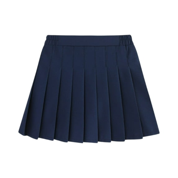 Resicozy Girls Kids Uniform Pleated Skorts Summer Party School Tennis Skirts Back to School Clothes Navy 6-7Y