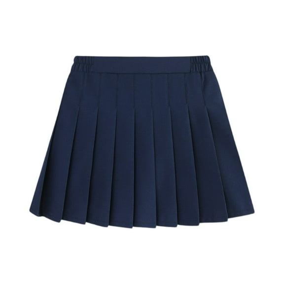 Resicozy Girls Kids Uniform Pleated Skorts Summer Party School Tennis Skirts Back to School Clothes Navy 6-7Y