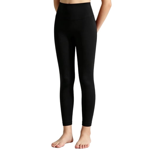 Resicozy Girls Leggings with Pockets Athletic High Waisted pant Workout Active Dance Running Yoga Pants for Kids3-12 Years Black 150