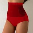 thumbnail image 1 of Resicozy High Waisted Compression Shorts Women Tummy Seamless Support Yoga Fitness Pants Red L, 1 of 5
