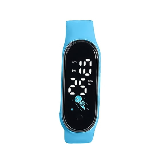 Resicozy LED Digital Display Screen Watches for Women Men Unisex Watches Set Sky Blue