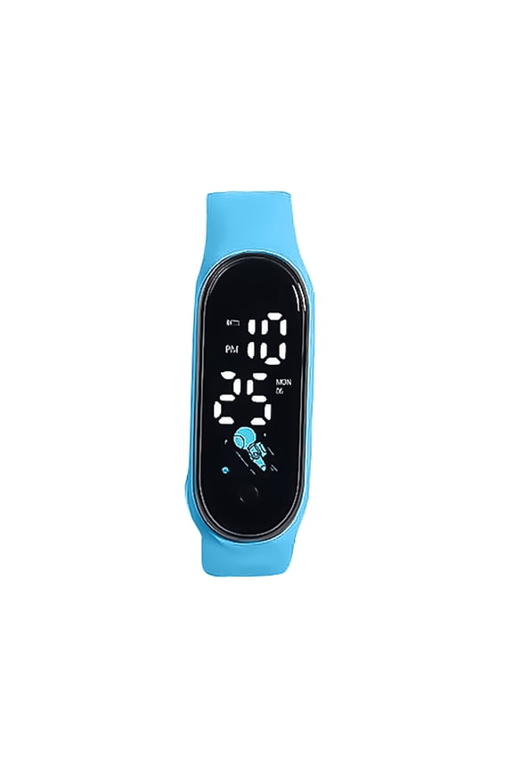 LED Digital Display Screen Watches for Womens Casual Work Sport Outdoor Watches Sky Blue
