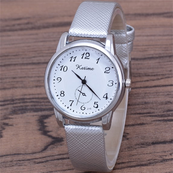 Resicozy Ladies Watches Quartz Watch for Women Simple Clear Arabic Numeral Easy Reader Womens Wrist Watches with Leather Strap G